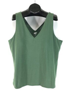 NEW Lands' End Slender Tank Top Women's Plus 3X (24W-26W) Estate Green Outdoor